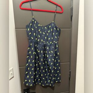 J. Crew Navy pineapple sleeveless sundress size 4